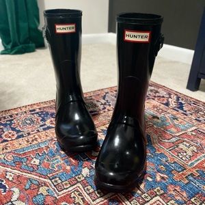 Hunter Original Short Glossy Black Rain Boots